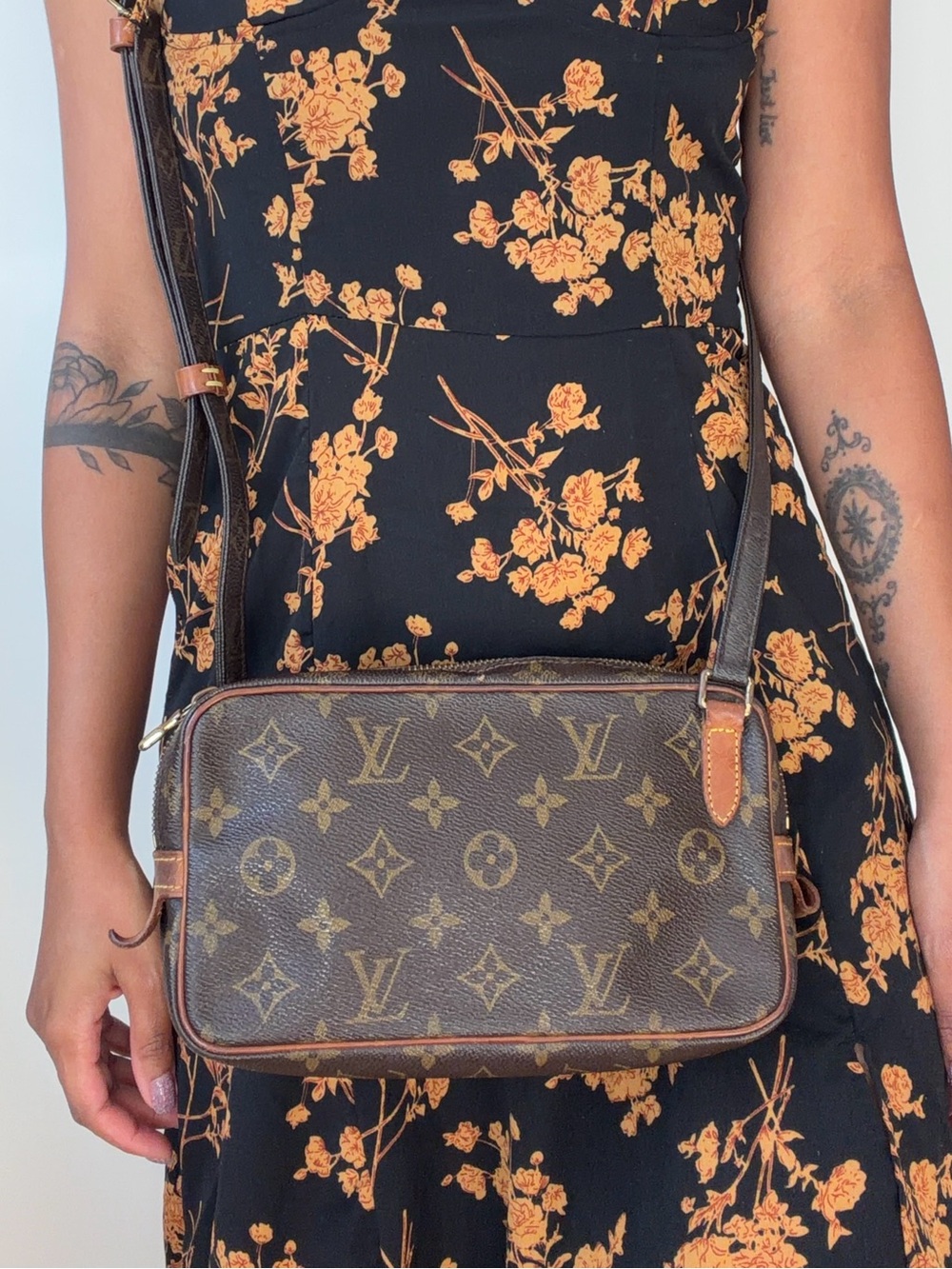 Louis Vuitton Monogram Canvas Crossbody Bag in Brown and Tan